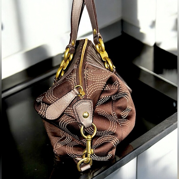 Coach Rowan Satchel in Signature Canvas with Shoulder Strap - Picture 4 of 8